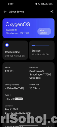 Oneplus norde CE 5G 12/256